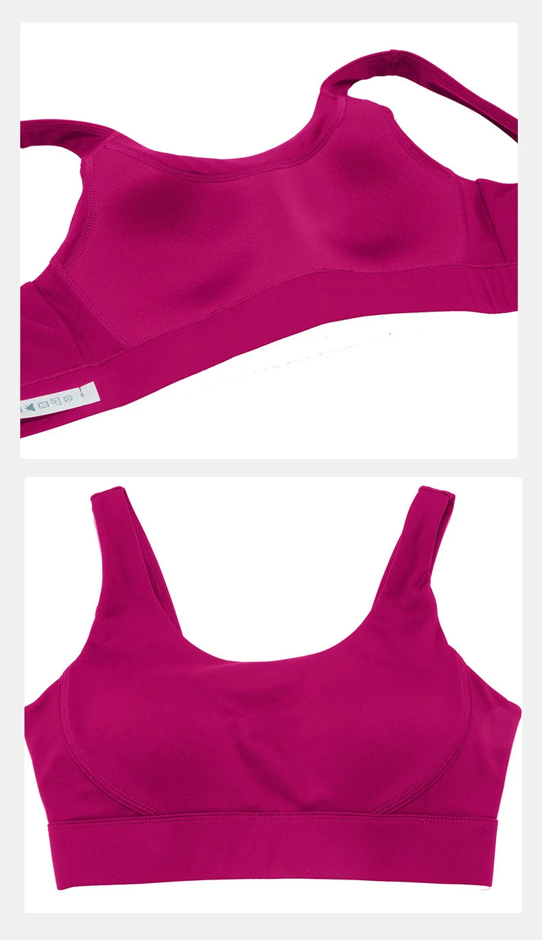 Women's Fitness Sports Bra | Nylon Lycra | Back Buckle | Fixed Chest Pads | Anti-Friction | 5 Colours | S–XL