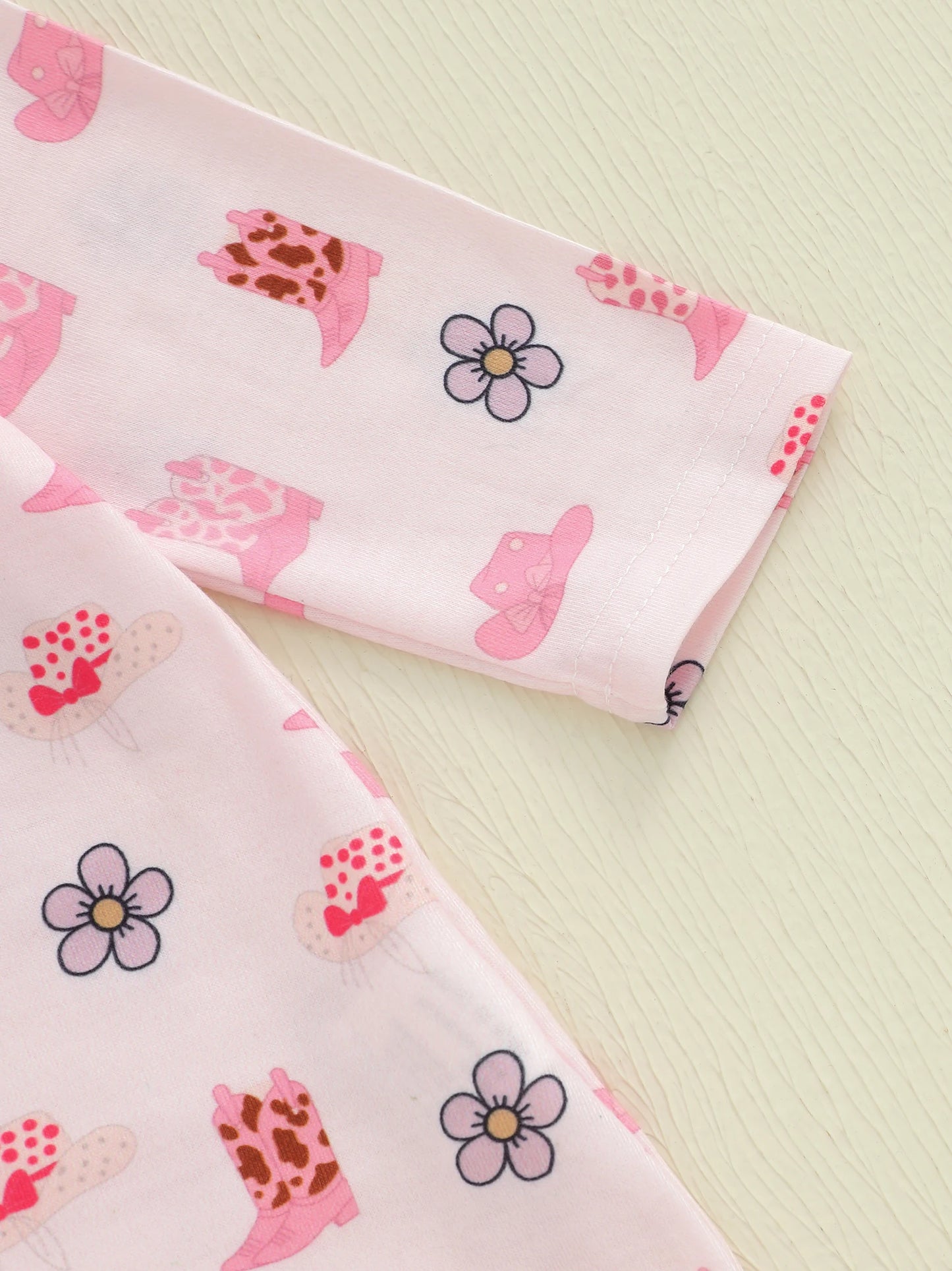 Baby Fall Winter Romper with Floral Hat Print - Zip Up Footed Jumpsuit & Headband (0-18M)