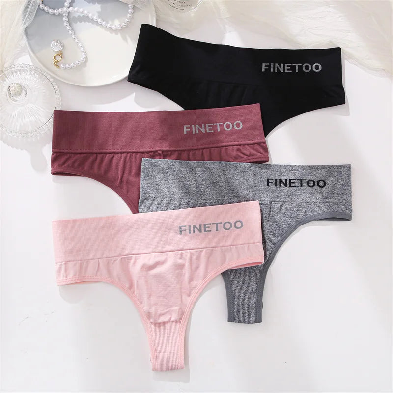 Seamless High Waist Thongs - 2 Pack Plus Size Underwear