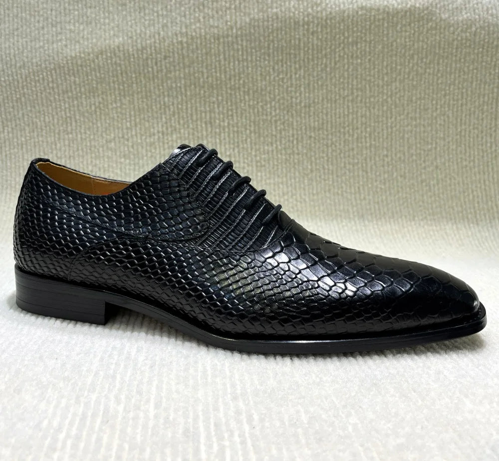 Handmade Single Buckle Monk Strap Pointed Toe Leather Dress Shoes