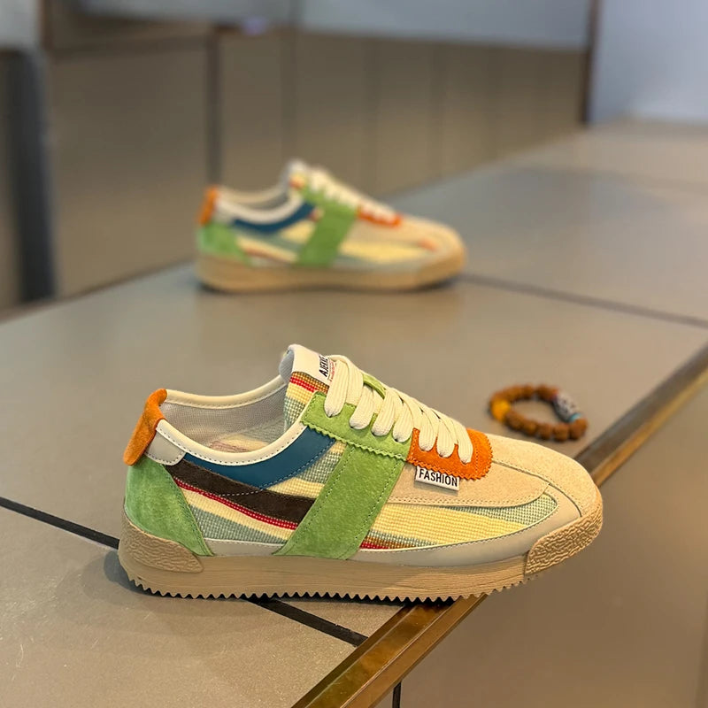 Men's Platform Casual Sneakers - Lace-Up Sports Running Shoes