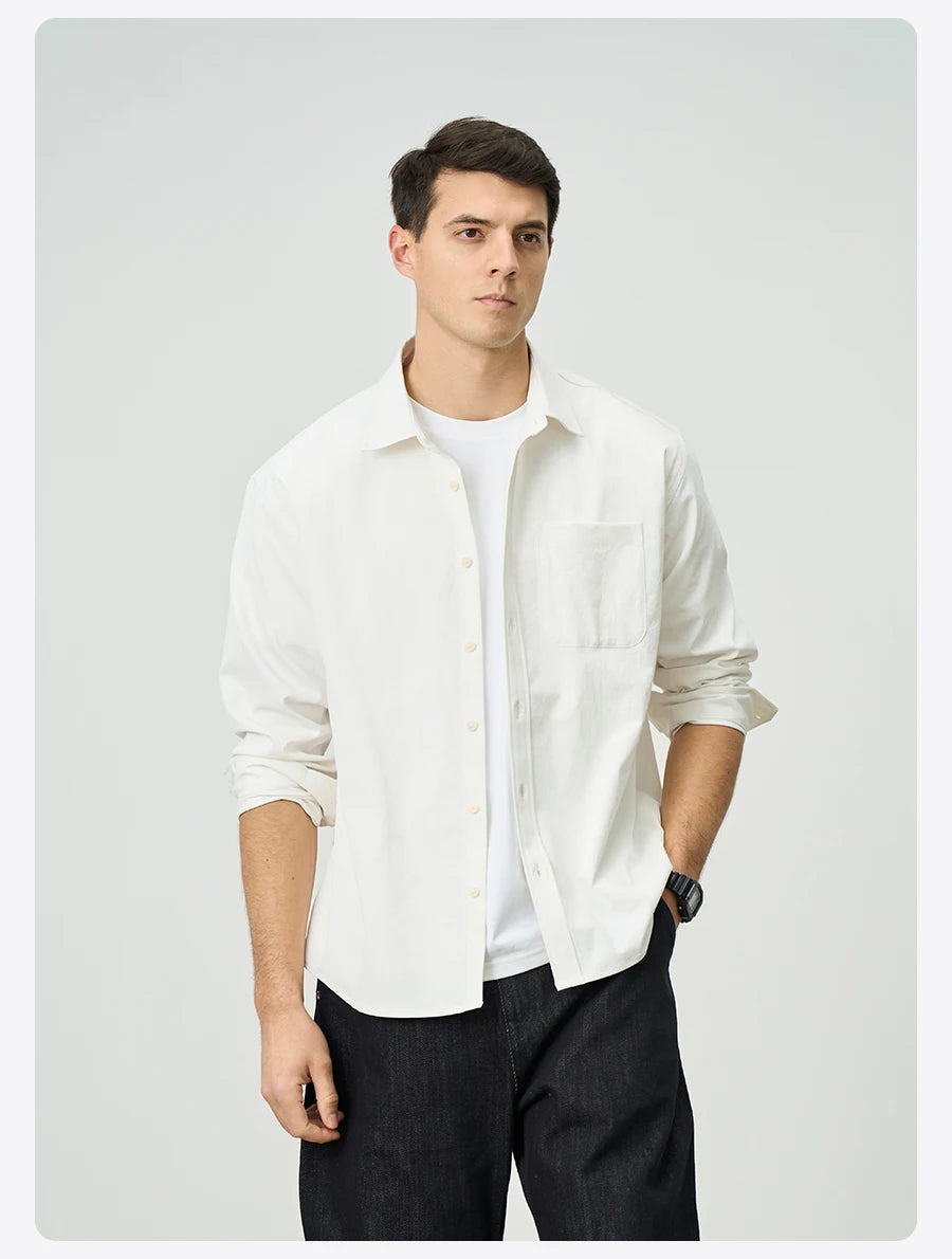 Men's Spring Oversize 180gsm Solotex Soft Fabric Quick-Dry Wrinkle Free  Shirt