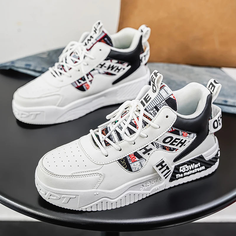 Men's Casual Versatile   Sports Lace Up Vulcanized Sneakers