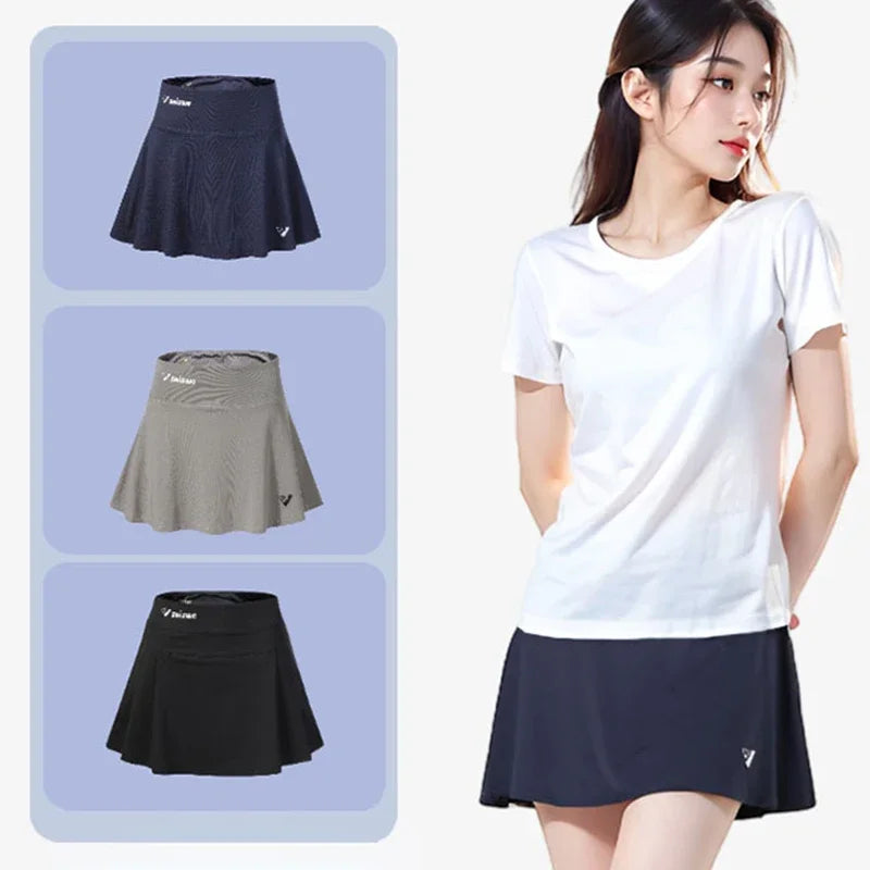 Women's Tennis Short Skirt Casual Sport Running Shorts Skirt -Yoga Fitness Short Sports Golf Pleated Skirt