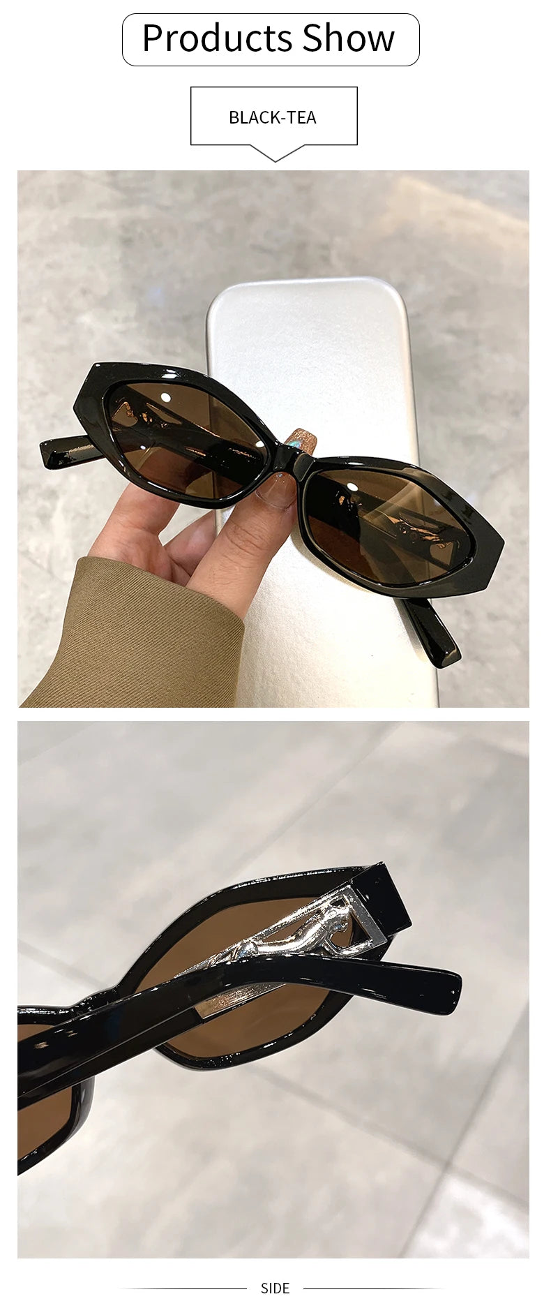 Unisex Small Oval Frame Sunglasses UV400
