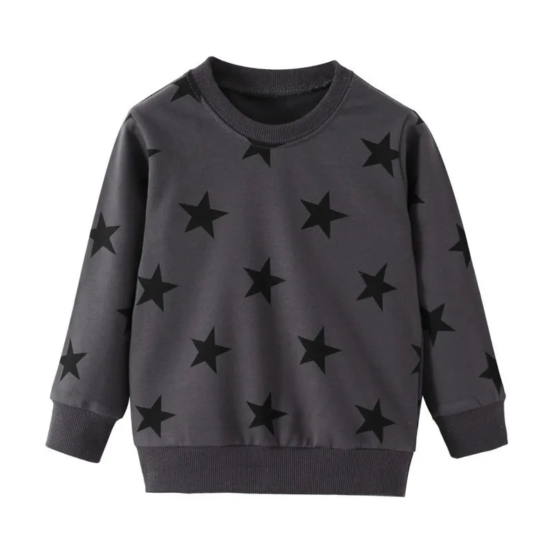 Boy's Cartoon Print Long Sleeve Toddler Children's Sweatshirt