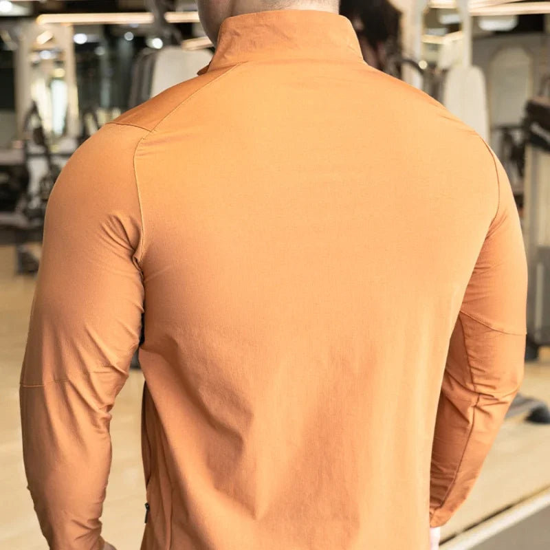 Men's Sports Fitness Running Training  Long-sleeved Quick-drying Outer Jacket