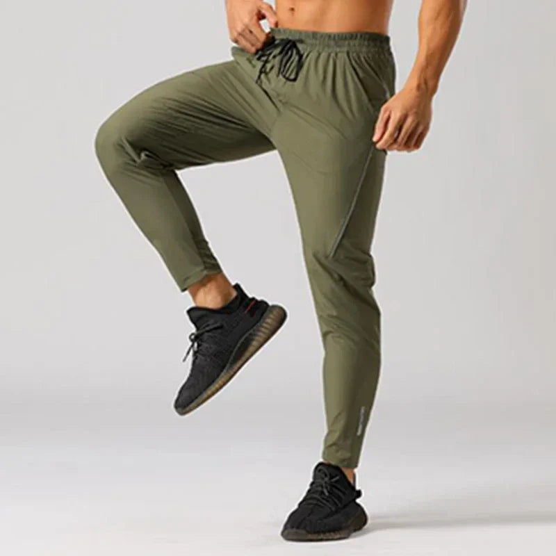 Men's Gym Casual Sweatpants Breathable Quick-Drying Ice Silk  Sports Jogging Training Trousers
