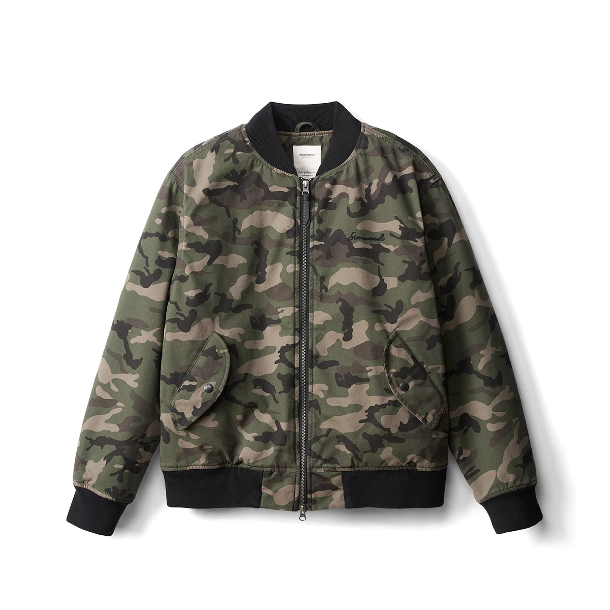 Men's Quilted Flight Warm Bomber Baseball Camouflage Vintage Jacket