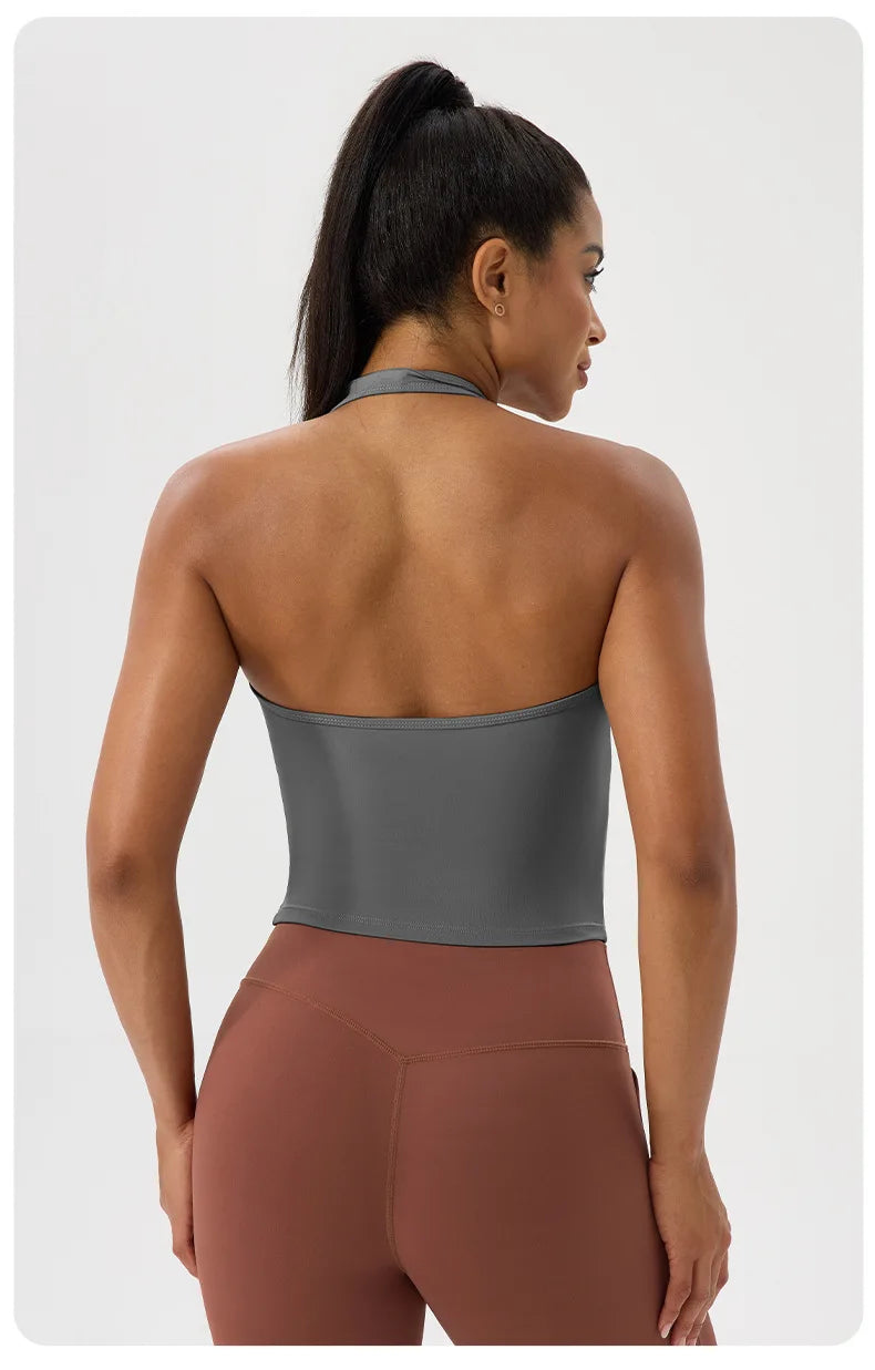 Women's Sleeveless Fitness Yoga Top - Breathable Quick Dry Summer Gym Vest