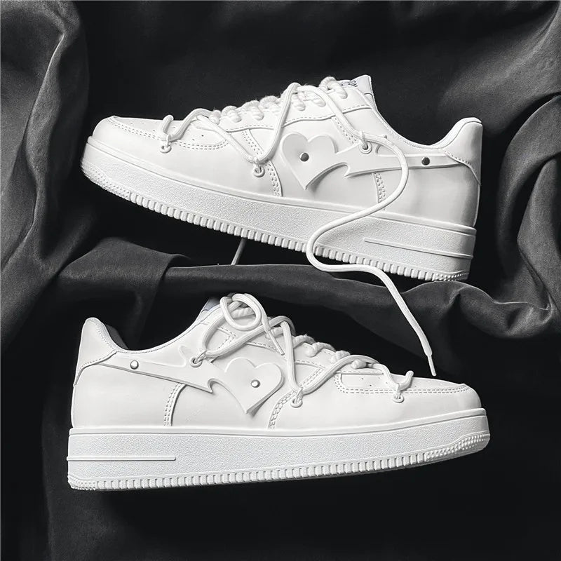 Men's Casual Creative Heart Tennis Sport Running Skateboard  Sneakers Walking Jogging Trainers