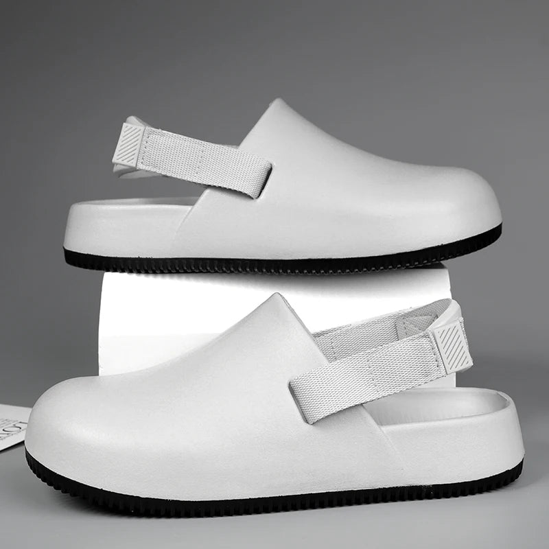 Men's Summer Slippers Platform Sandals Clogs Quick Dry Non-Slip Indoor Slides