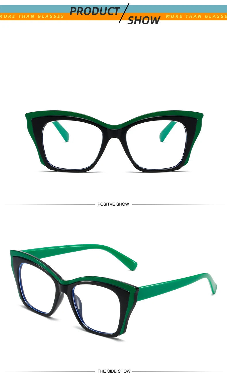 Women's Cat Eye Blue Light Blocking Glasses - Vintage Oversized Eyewear