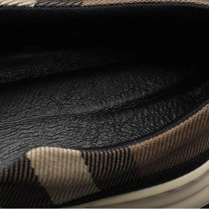 Men's Casual Platform Sneakers - Breathable Slip-On Tennis Shoes