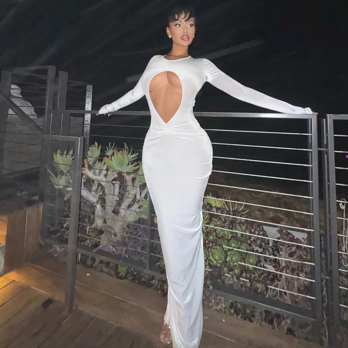 Long bodycon dress outfit online