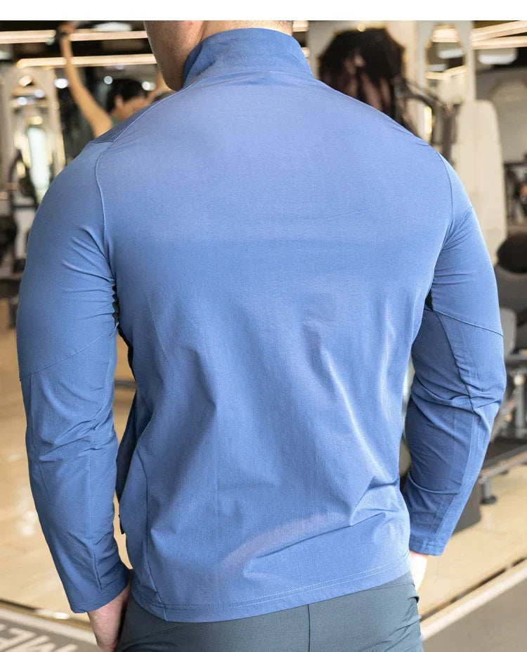 Men's Sports Fitness Running Training  Long-sleeved Quick-drying Outer Jacket