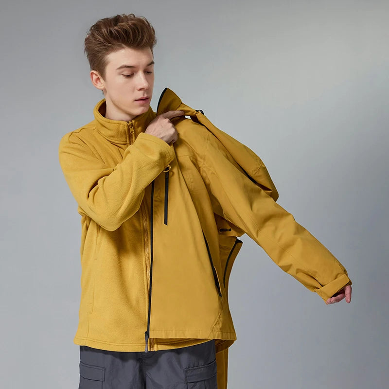 Men's Teflon Waterproof Outdoor Jacket - Breathable Sports Jacket Unisex