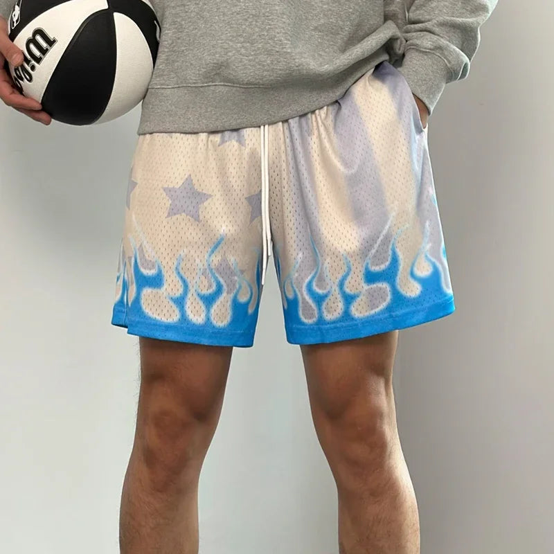 Men's Basketball Breathable Mesh Quick Dry Shorts Tie-Dye Shorts