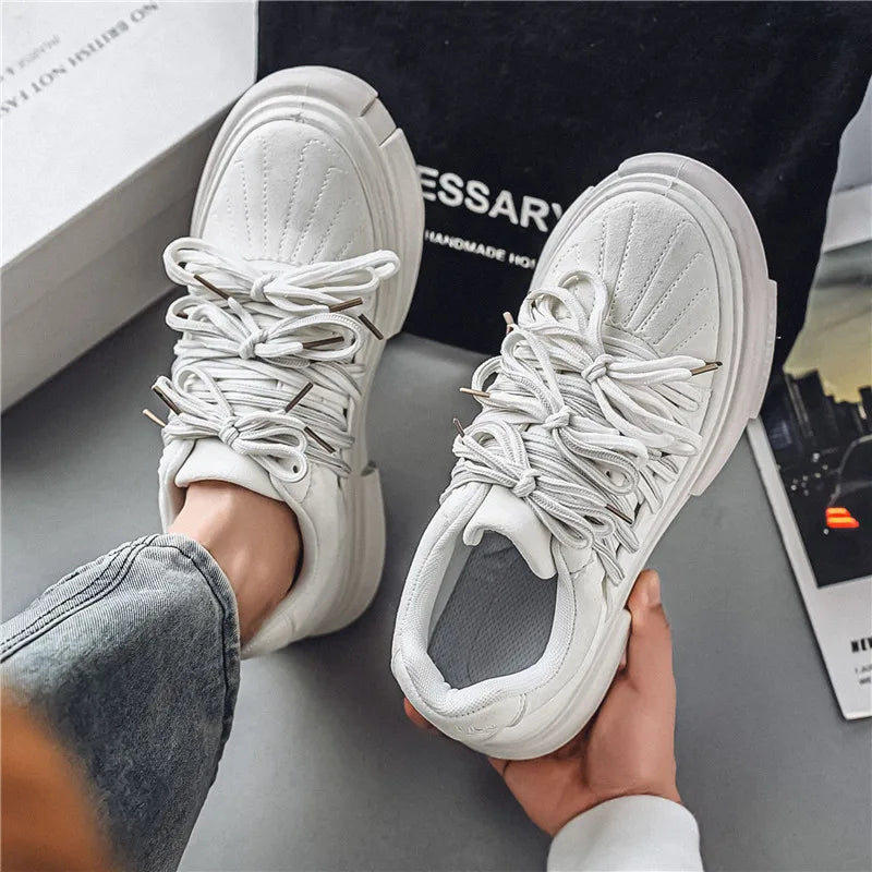 Men's Casual strap Design  Skateboard Trainers Sneakers