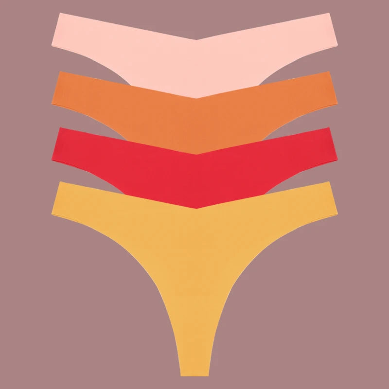 Ice Silk Seamless Thongs 4-Pack