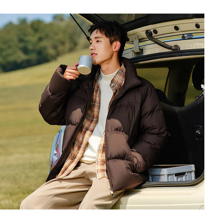 Unisex Lightweight Down Puffer Jacket - Three-Proof Thermal Winter Coat