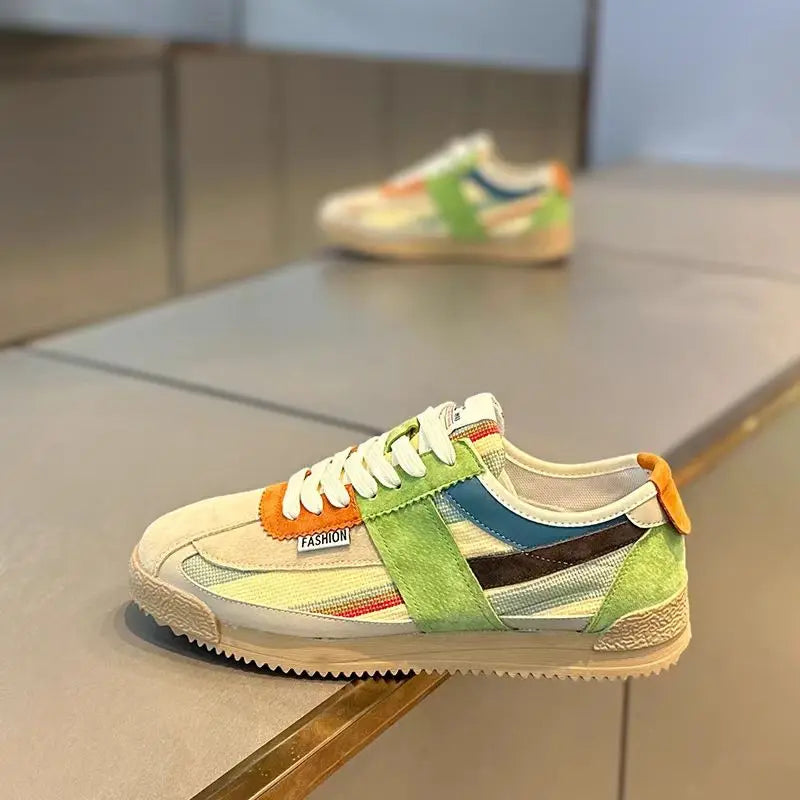 Men's Platform Casual Sneakers - Lace-Up Sports Running Shoes