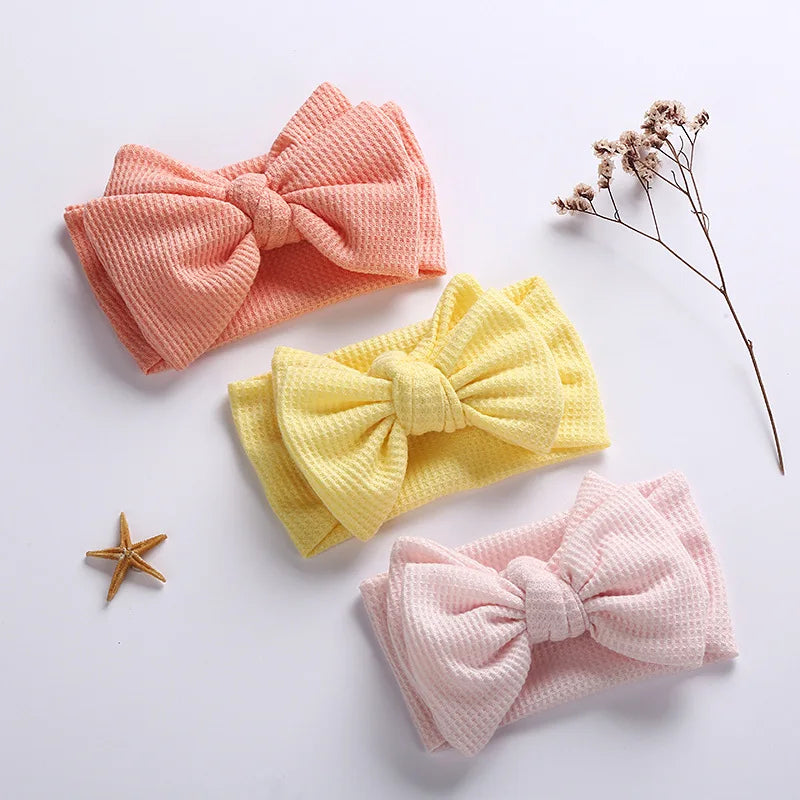 Infant Baby Girl Bow Headband Cute Stretch Bowknot Sweat Hair Bands Clothing Accessories