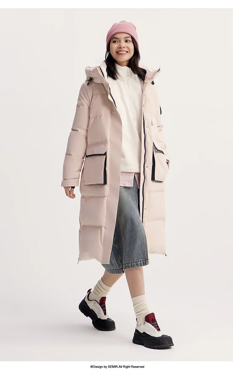 Long Down Jacket - Winter Windproof Warm Loose Casual Coat