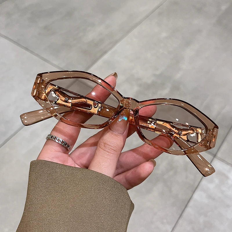 Unisex Small Oval Frame Sunglasses UV400