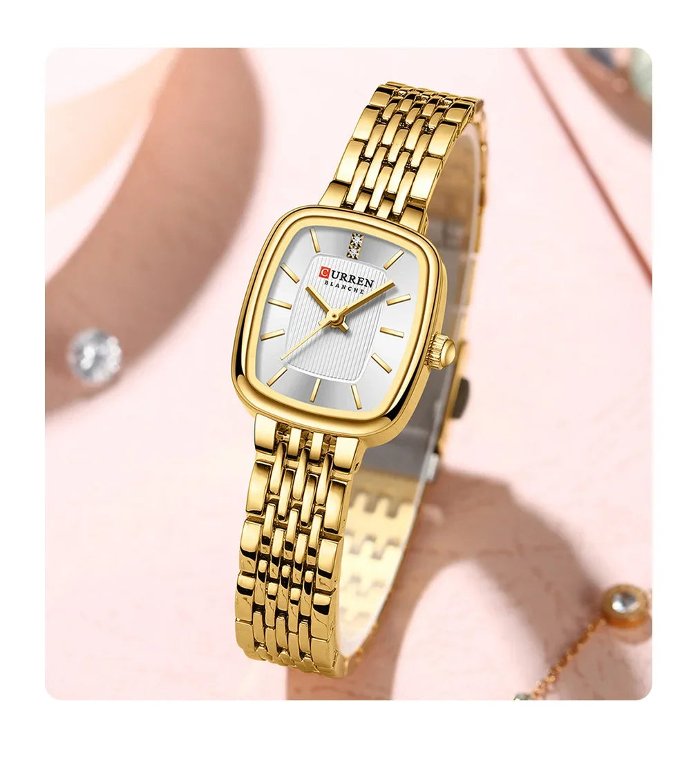 Luxury Women's Waterproof Watch - Stainless Steel Band Quartz Wristwatch