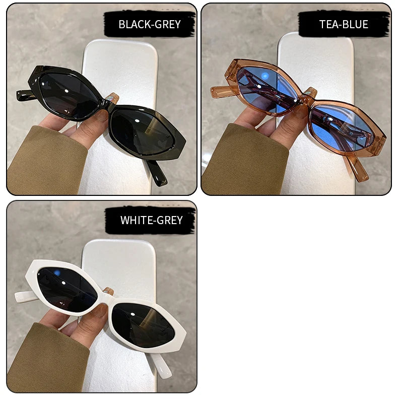 Unisex Small Oval Frame Sunglasses UV400