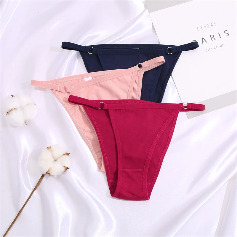 Women's Cotton Briefs Low Waist Seamless Underwear  Bikini Breathable Lingerie