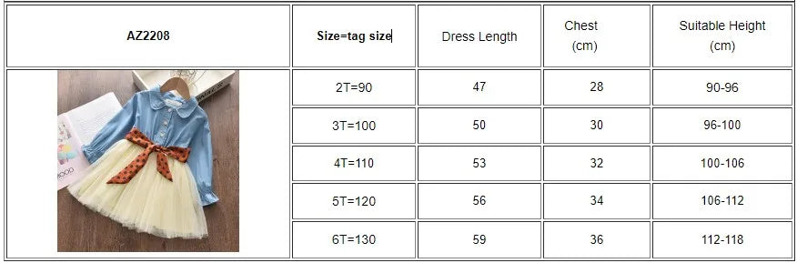 Girls' Lace Tulle Princess Dress – Long Sleeve Party & Wedding Dress