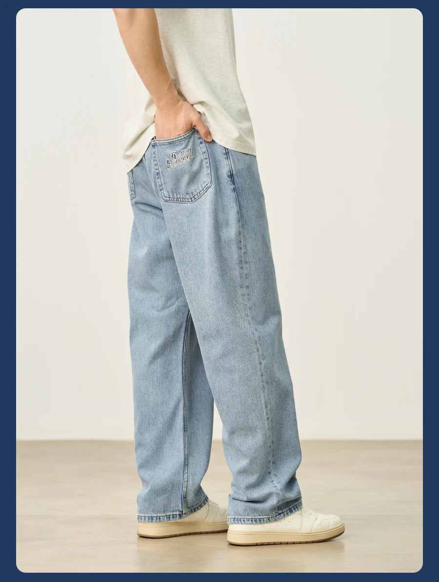 Men's Oversized Baggy Jeans - Soft Comfortable Denim