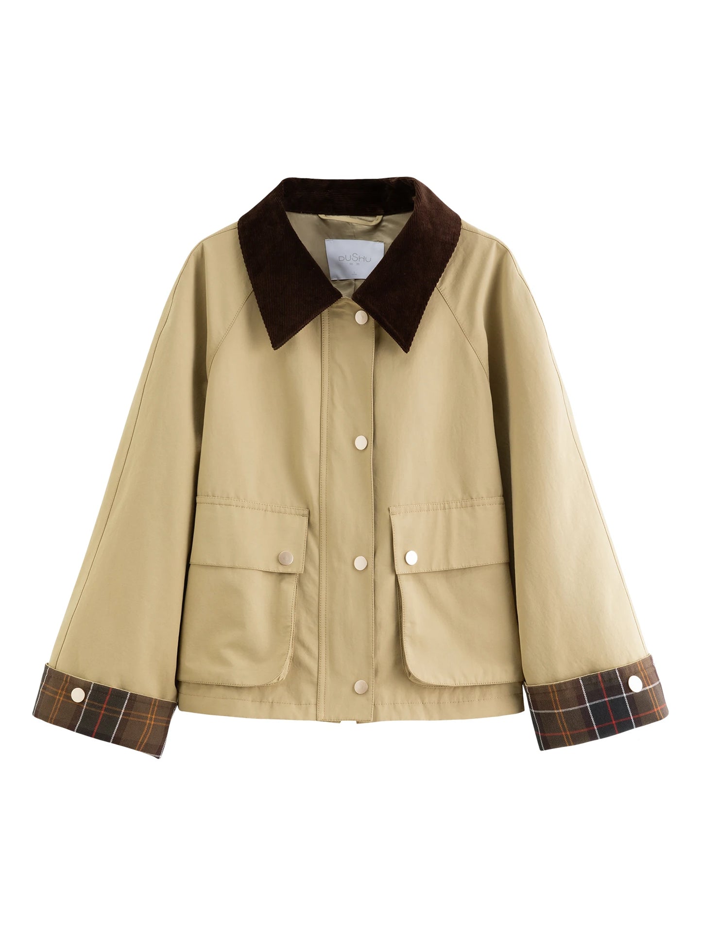 Women's Khaki Retro Barn Style Trench Coat - Long & Short Options