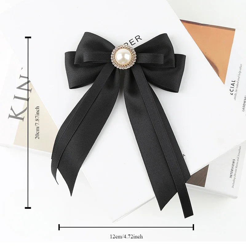 Elegant Fabric Flower Bow Brooch Pin