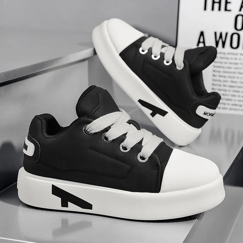 Autumn Men Casual Sneakers Trend Platform Street Style Lace Up Vulcanized Sneakers