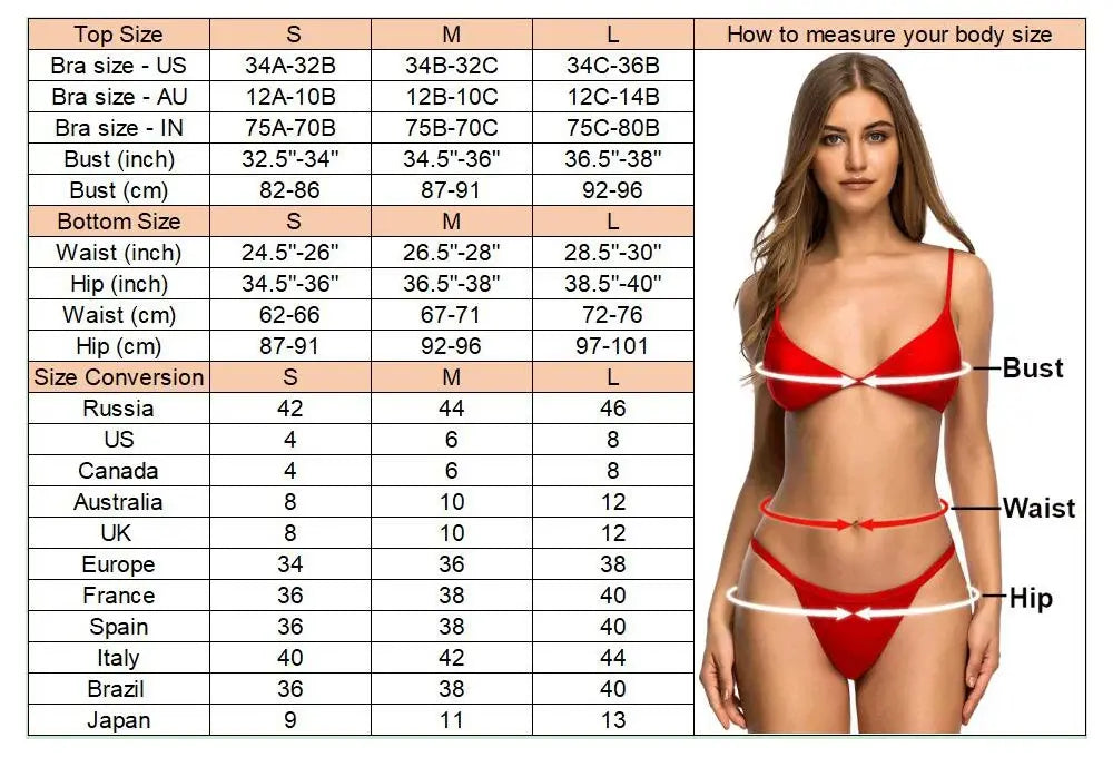 Women's High Leg Cut Bikini  Swimsuit Swimwear Two-pieces Bikini Set