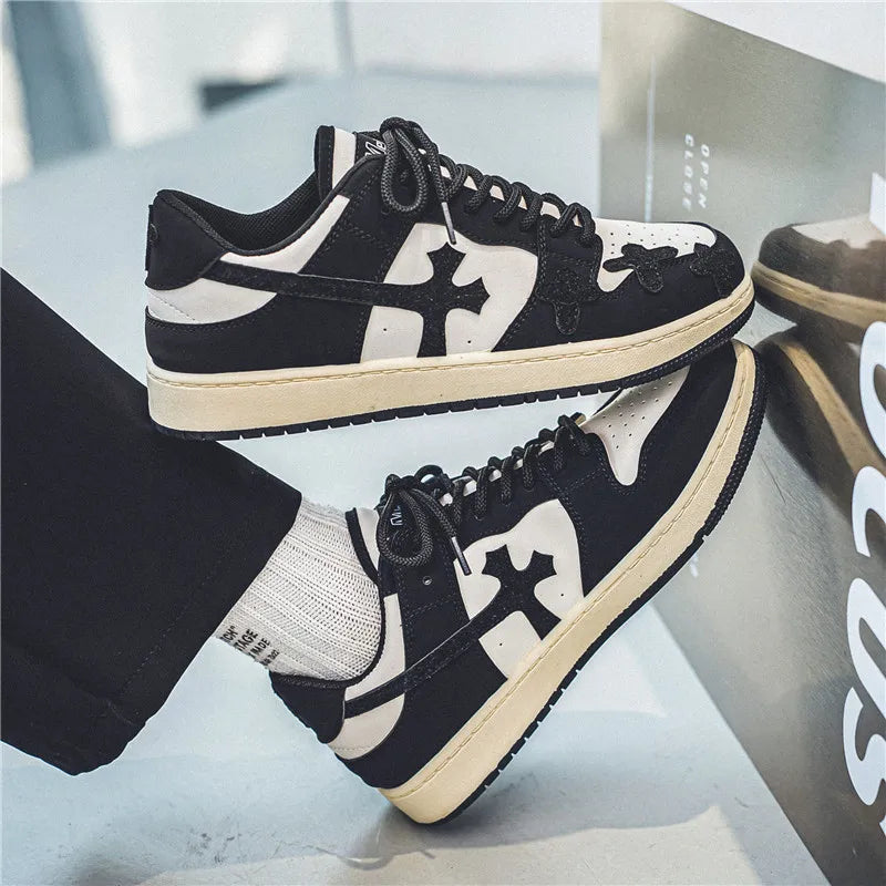 Men's Cross-Design Sneakers - Running & Basketball Trainers