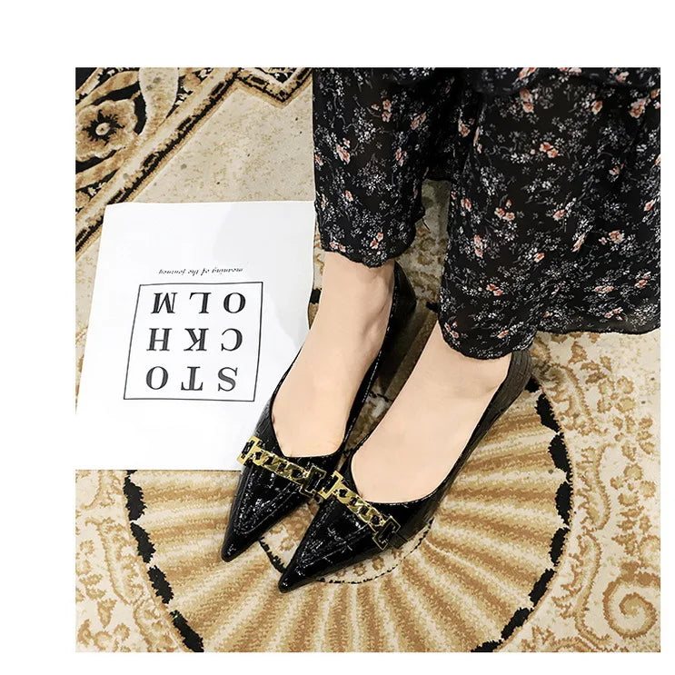Patent Leather Stiletto Pumps - Professional Office Heels Available in 12 Colors