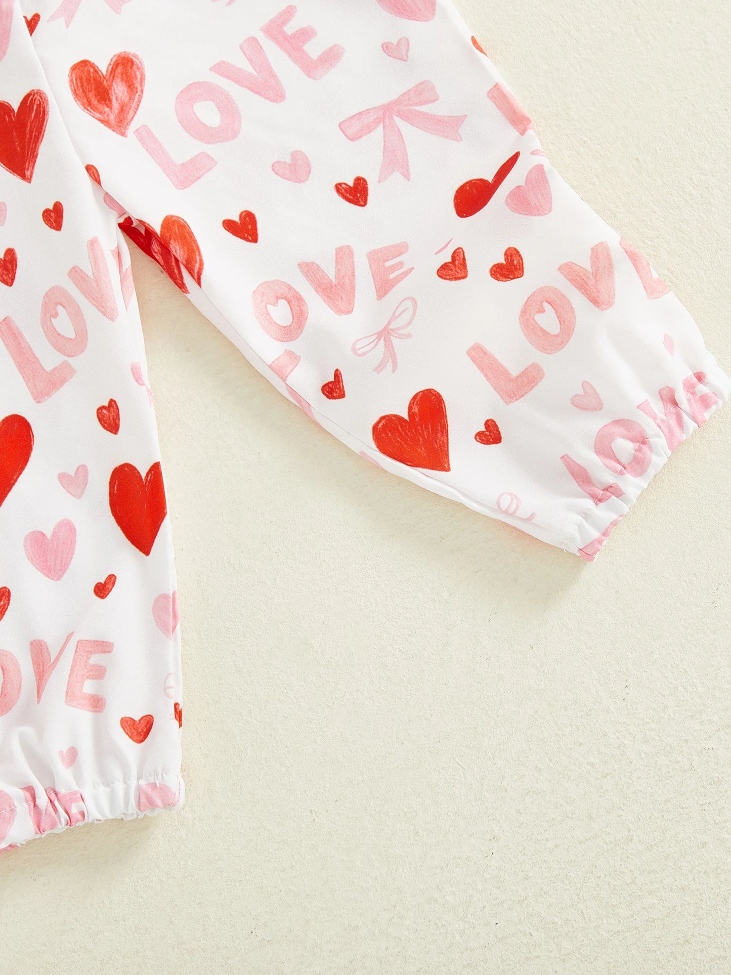 Baby Girls Valentine's Day 3-Piece Outfit Set - Ruffle Romper, Pants & Headband