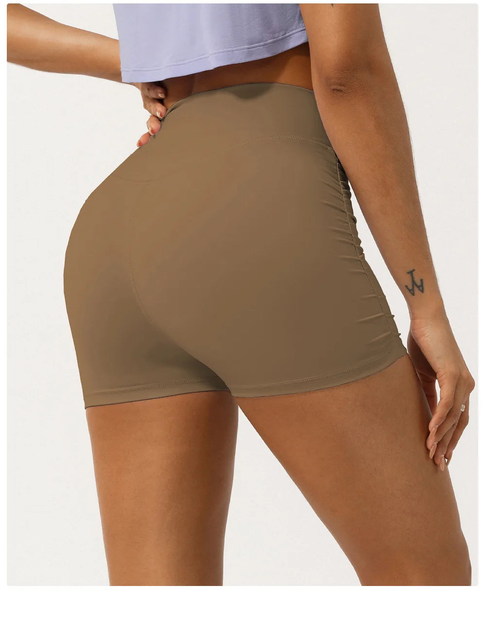 Women's High Waist Yoga Shorts — Super Stretch Slim Fit Running Gym Shorts