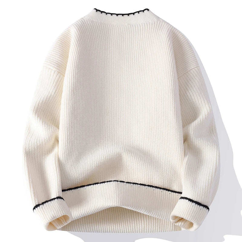 Men's Casual Knit Sweater - Long Sleeve O-Neck Pullover for Autumn Winter
