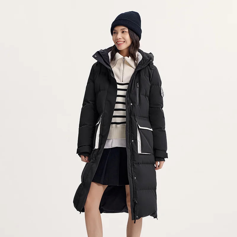 Long Down Jacket - Winter Windproof Warm Loose Casual Coat