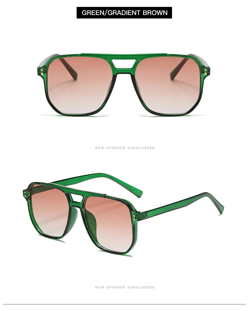Classic Square Sunglasses - 5 Pack UV Protection Oversized Fashion Eyewear