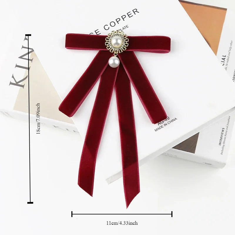 Elegant Fabric Flower Bow Brooch Pin