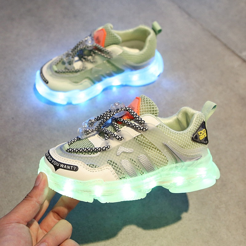 USB Charging Children's Unisex LED Sole Luminous Sneakers Shoes