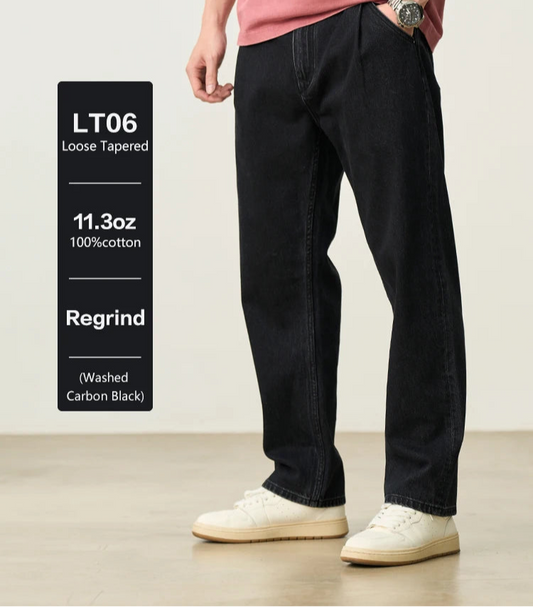 Loose Tapered Vintage Jeans - 11.5oz Cotton Denim Trousers