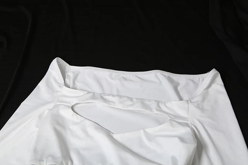 Women's Off Shoulder Cut Out Maxi Dress - Bandage Long Sleeve Gown