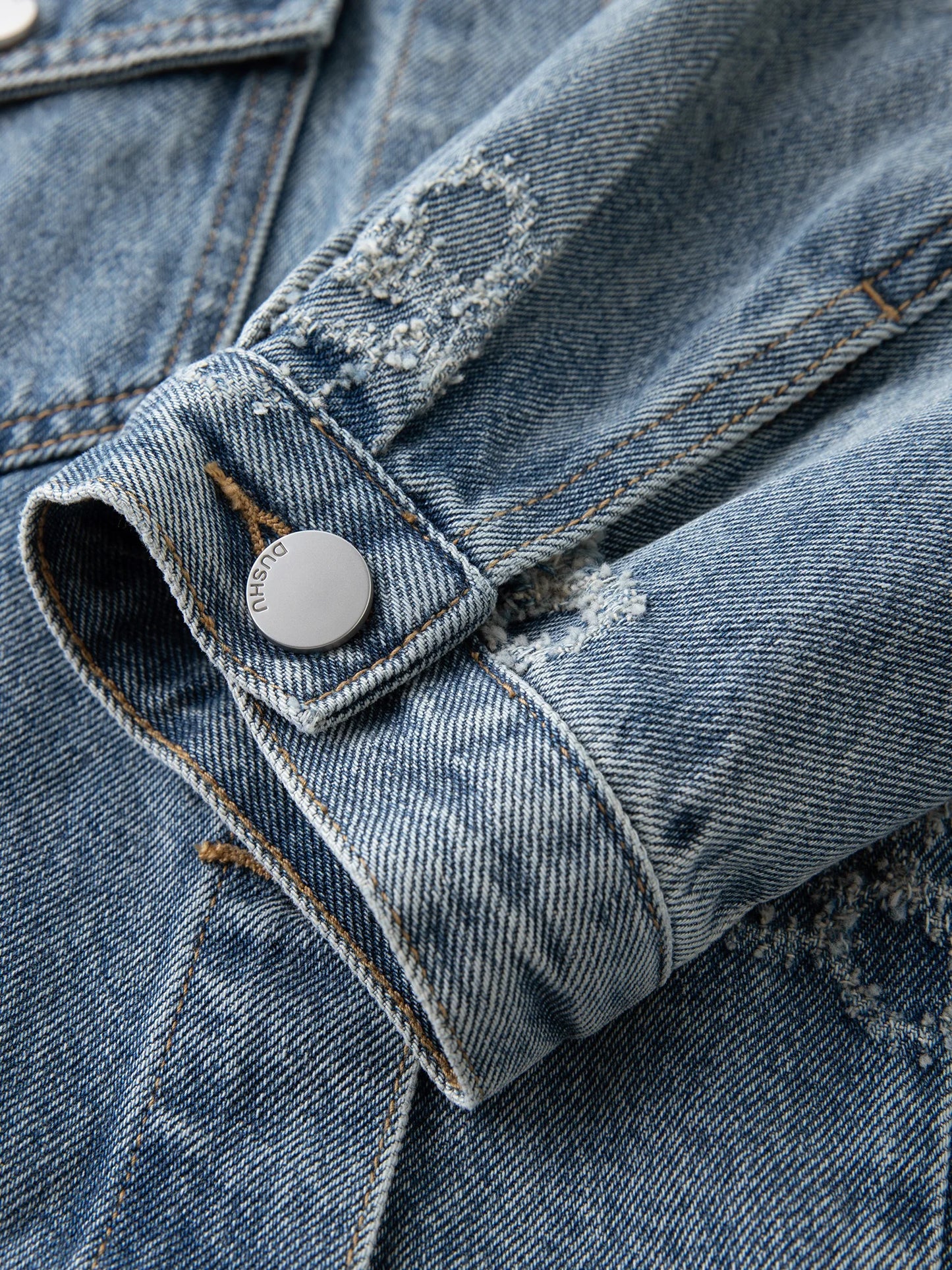 Women's Fringed Denim Jacket & Suspender Skirt Set